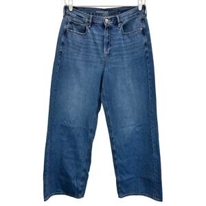 American Eagle Skater Jeans Wide Leg Baggy Size 14 Long